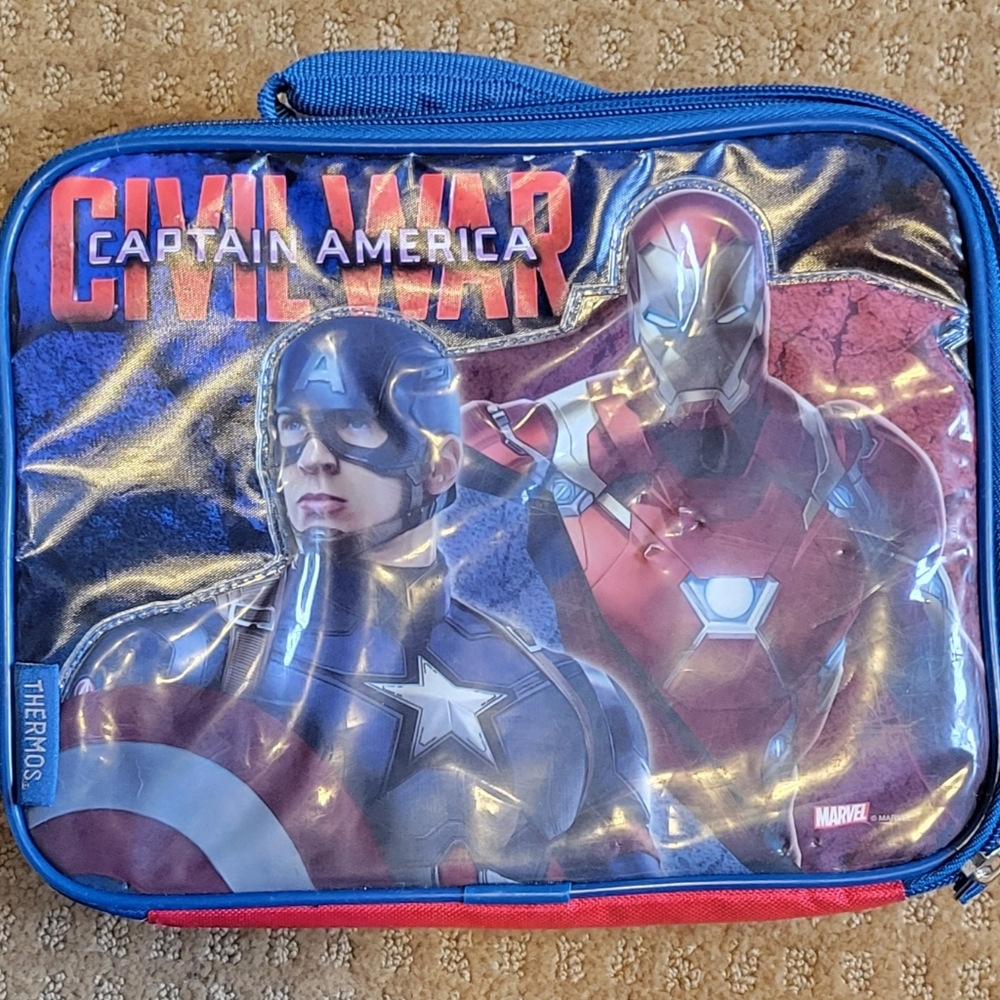 Thermos Marvel Captain America Civil War Lunch Bag - Blue and Red
